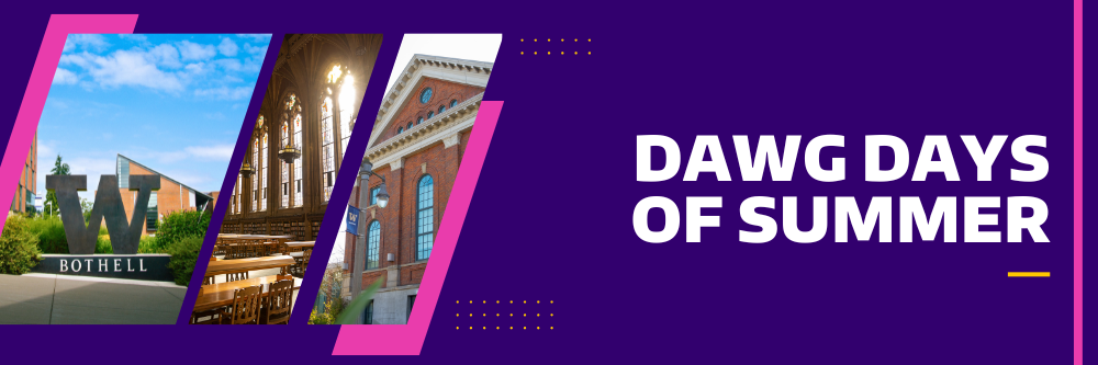 Banner for Dawg Days of Summer Event