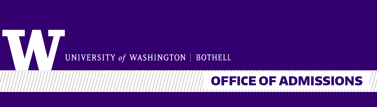 University of Washington Bothell Office of Admissions Banner.